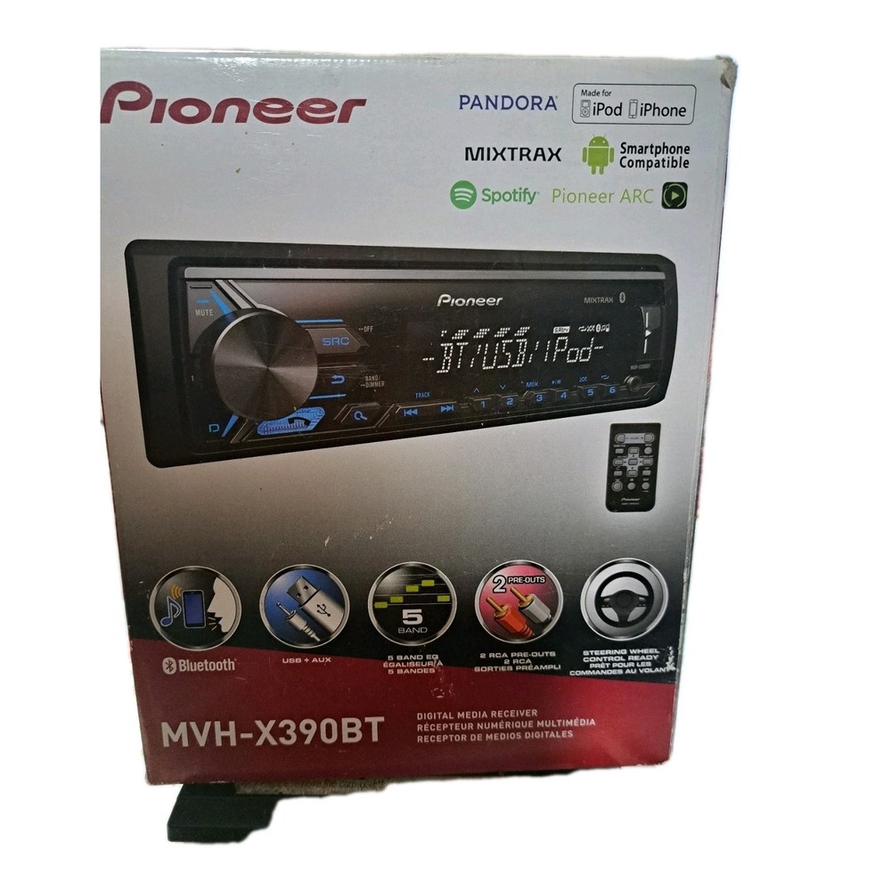 Pioneer MVH-X390BT Bluetooth Media Player Android iPhone Pandora AM FM USB Aux